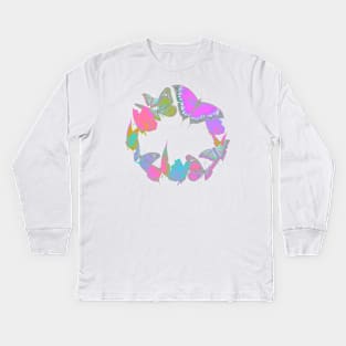 Pastel Wings Kids Long Sleeve T-Shirt